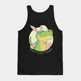 Egg hunting Tyrannosuarus Rex T-Shirt Happy Easter Bunny Gift Tee Tank Top